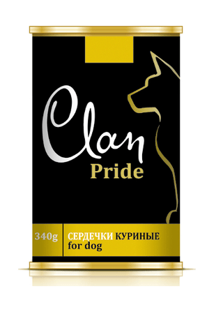 CLAN PRIDE - Консервы для собак  Сердечки куриные