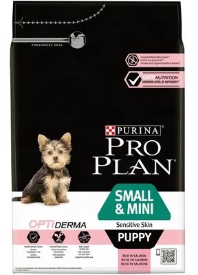 Pro Plan Puppy Small & Mini Sensitive Derma Сухой корм для щенков мелких и карликовых пород с чувствительной кожей с лососем и рисом