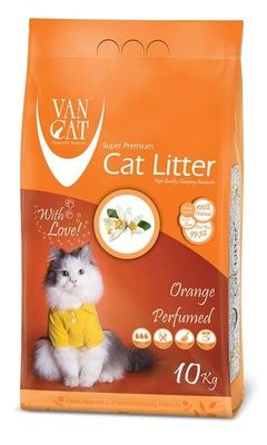 Van Cat Комкующийся наполнитель без пыли с ароматом Апельсина - Orange