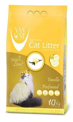 Van Cat Комкующийся наполнитель без пыли с ароматом Ванили - Vanilla