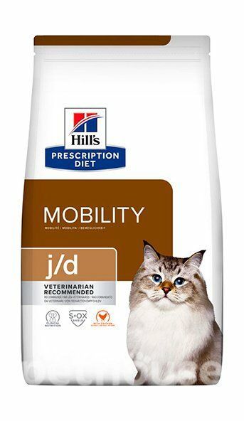 Hill's Prescription Diet j/d Joint Care - Сухой диетический корм для кошек для поддержания здоровья и подвижности суставов, с курицей