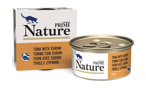 Prime Nature - Консервы для кошек, с тунец с сурими, в желе