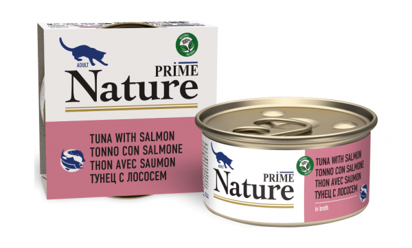 Prime Nature - Консервы для кошек, с тунец с лососем, в желе