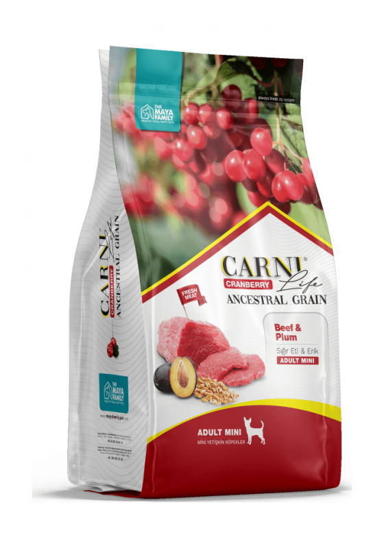 Carni Life Mini - Сухой корм для собак мелких пород - Говядина с черносливом и клюквой
