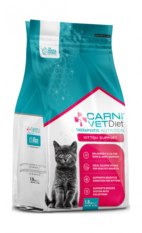 Carni VetDiet KITTEN SUPPORT - Сухой диетический корм для кошек и котят с нарушением развития и проблемами ЖКТ