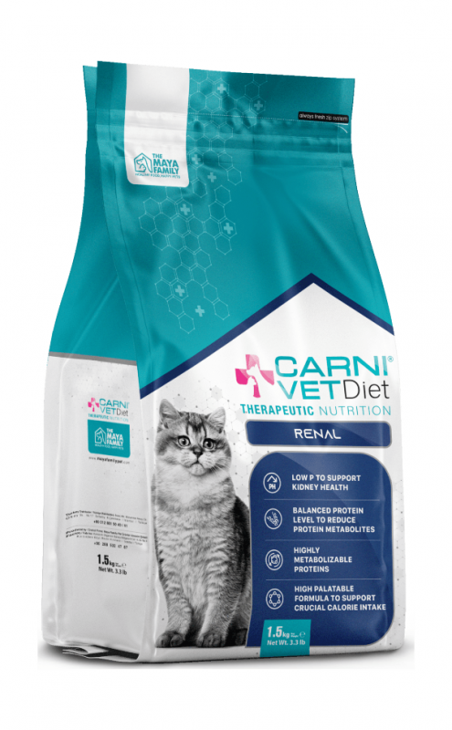 Carni VetDiet CAT RENAL - Сухой диетический корм для кошек при ХПН, поддержание здоровья почек