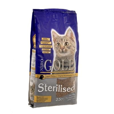 Nero Gold Cat Sterilized  Сухой корм для профилактики мочекаменной болезни у стерилизованных кошек