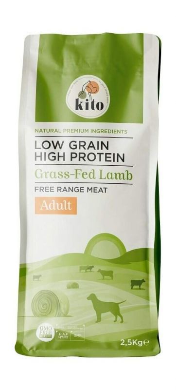 Kito Adult Dog Food Grass-Fed Lamb - Сухой низкозерновой корм для взрослых собак с Ягненком свободного выпаса