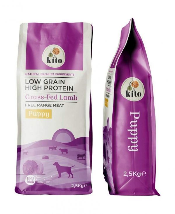 Kito Puppy Dog Food Grass-Fed Lamb - Сухой низкозерновой корм для щенков с Ягненком свободного выпаса