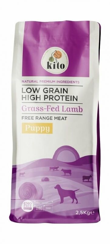 Kito Puppy Dog Food Grass-Fed Lamb - Сухой низкозерновой корм для щенков с Ягненком свободного выпаса