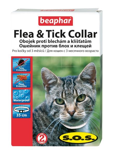 Beaphar S.O.S. Flea&Tick Collar ошейник от блох и клещей для кошек, 35см