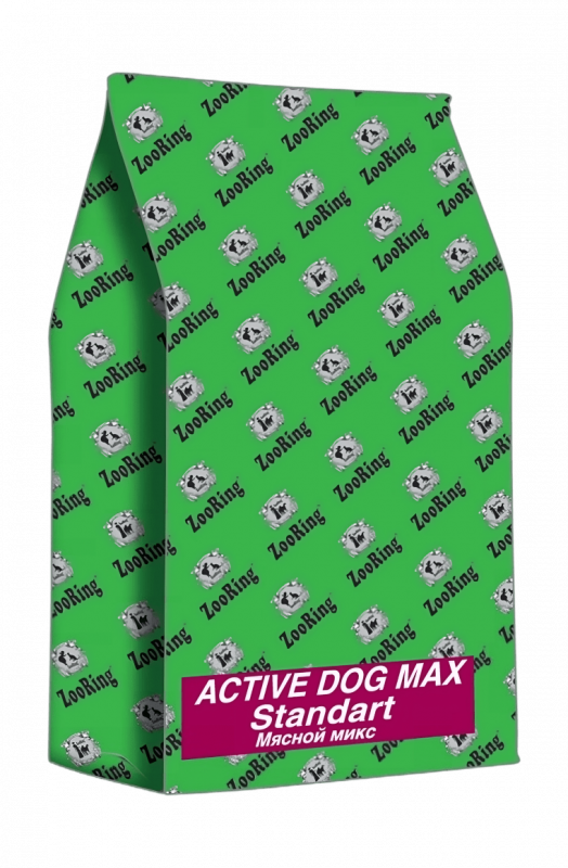 ZooRing Active Dog Max Standart - Сухой корм для собак, Мясной микс