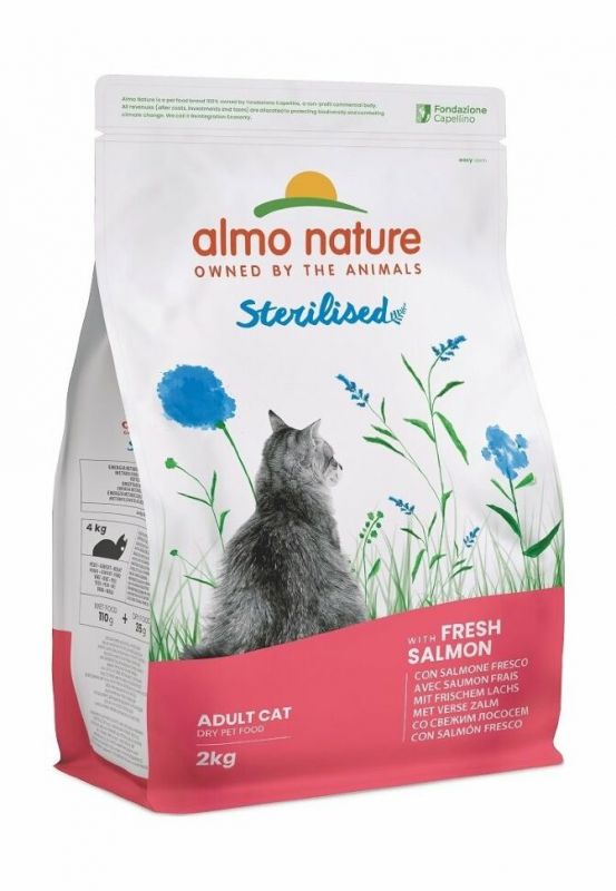 Almo Nature - для кастрированных кошек с Лососем и Рисом - Holistic Sterilised Salmon