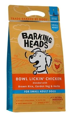Barking Heads BOWL LICKIN CHICKEN корм для собак малых пород с чувствительным пищеварением "До последнего кусочка", с курицей и рисом