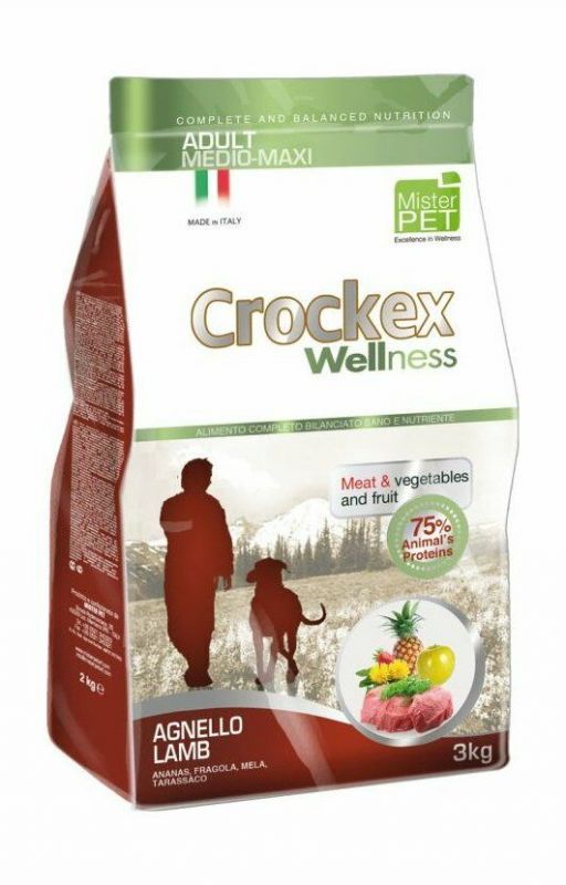 Crockex Wellness - Сухой корм для собак средних и крупных пород ягненок с рисом