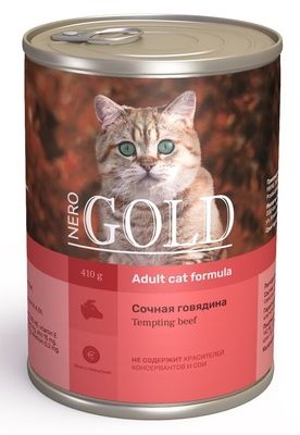 Nero Gold Консервы для кошек "Сочная говядина"