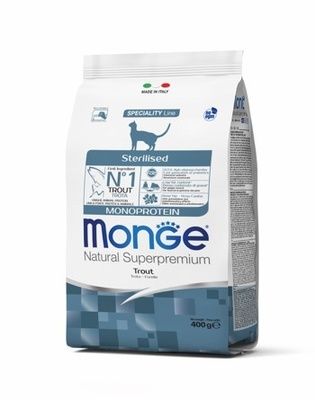 Monge Monoprotein Sterilised Trout Сухой корм для стерилизованных кошек с форелью