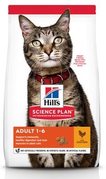 Hill's Science Plan сухой корм для взрослых кошек для поддержания жизненной энергии и иммунитета с курицей - Optimal Care