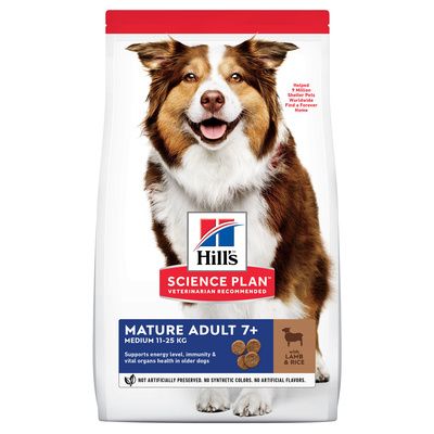 Hill's Science Plan - Сухой корм для пожилых собак средних пород с ягненком и рисом  - Mature Lamb & Rice