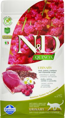 Farmina Quinoa Urinary Duck Cat - сухой беззерновой корм для кошек профилактика мочекаменной болезни с уткой и киноа