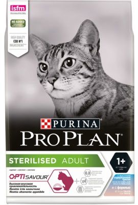 Pro Plan Sterilised  Сухой корм для стерилизованных кошек с треской и форелью