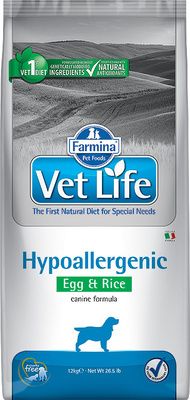 Farmina Vet Life "Hypoallergenic Egg&Rice"  Лечебный корм для собак при пищевой аллергии (яйцо и рис)