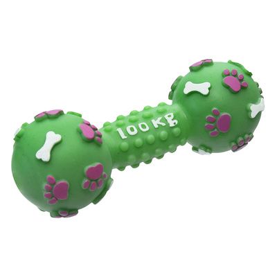 Yami-Yami игрушка для собак "Гантель Силач", 15 см, зелёная