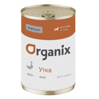 Organix монобелковые консервы для собак с уткой