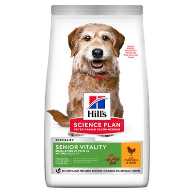 Hill's Science Plan - Сухой корм для пожилых собак малых пород  7+ с курицей и рисом  - Senior Vitality