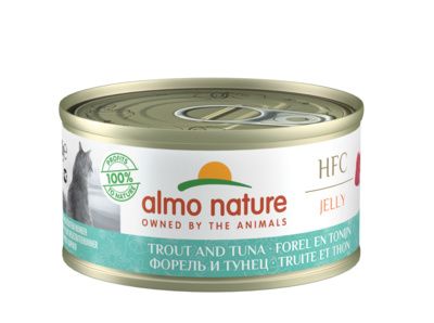 Almo Nature - Консервы для Кошек с Форелью и Тунцом 75% мяса  - Jelly Trout and Tuna