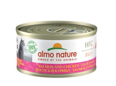 Almo Nature - Консервы для Кошек с Лососем и Курицей  - Jelly Salmon and Chicken