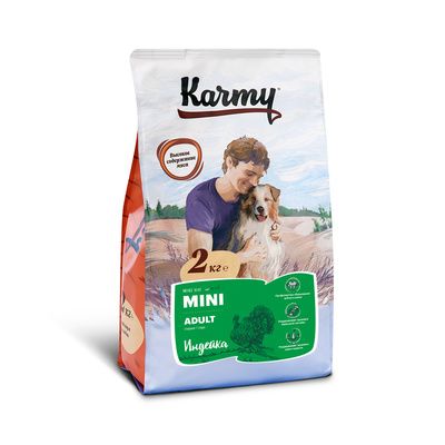 Karmy - Сухой корм для взрослых собак мелких пород с индейкой