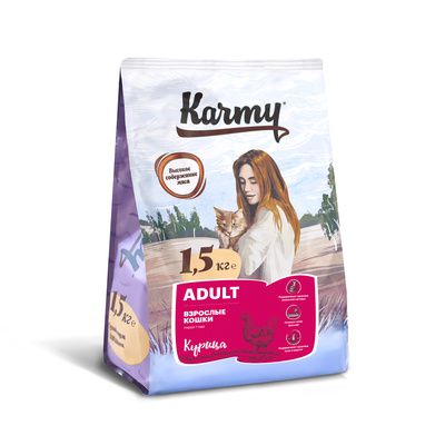 Karmy Adult - Сухой корм для взрослых кошек с курицей