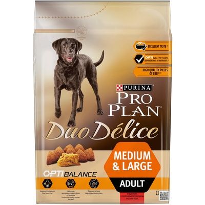 Pro Plan Duo Delice Medium & Large Beef Сухой корм для взрослых собак средних и крупных пород с говядиной