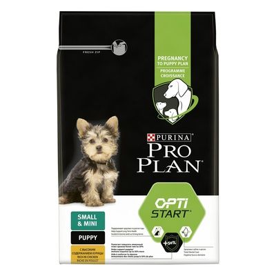 Pro Plan Puppy Small & Mini  корм для щенков мелких и карликовых пород с курицей и рисом
