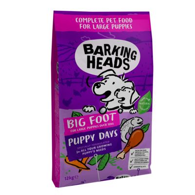 Barking Heads Little Big Foot Сухой беззерновой  корм для щенков крупных пород с курицей и рисом