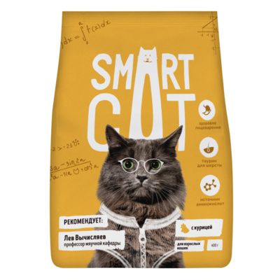 Smart Cat сухой корм для взрослых кошек с курицей