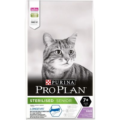 Pro Plan Sterilised 7+  Сухой корм для стерилизованных кошек старше 7 лет, с высоким содержанием индейки