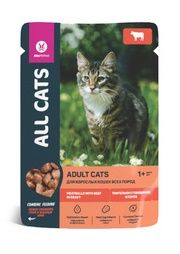 All Cats - пауч с тефтельками из говядины в соусе для кошек