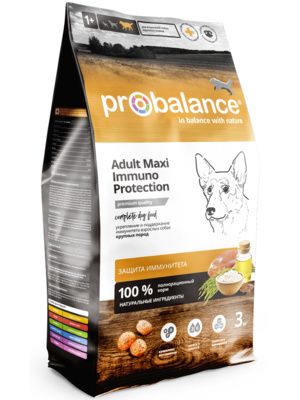 Probalance Сухой корм для взрослых собак крупных пород,  укрепление и поддержание иммунитета