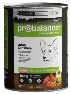 Probalance Консервы для собак всех пород с чувствительным пищеварением, с ягненком