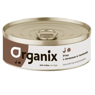 Organix консервы для собак Сочная утка с печенью и тыквой