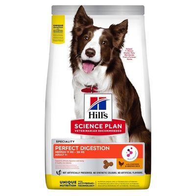 Hill's Science Plan - Сухой корм для взрослых собак Идеальное пищеварение - Perfect Digestion