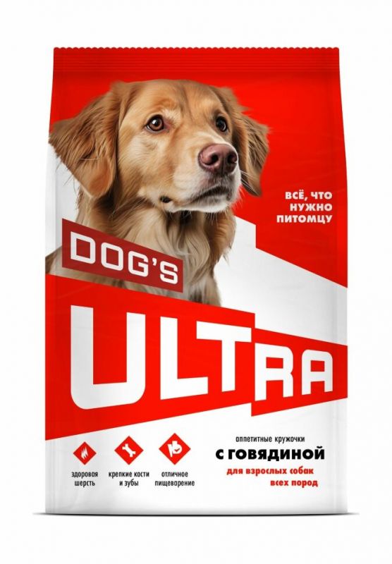ULTRA - сухой корм для взроcлых собак всех пород с говядиной