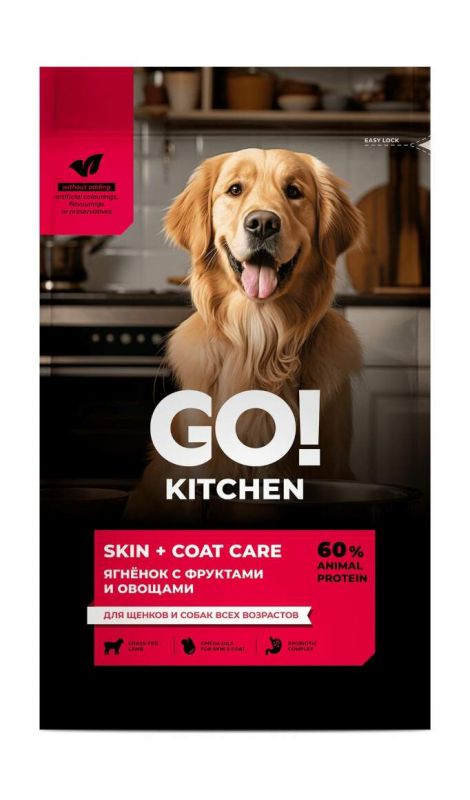 Go! Kitchen Skin + Coat Care - Сухой холистик корм для собак для здоровья кожи и шерсти, ягненок