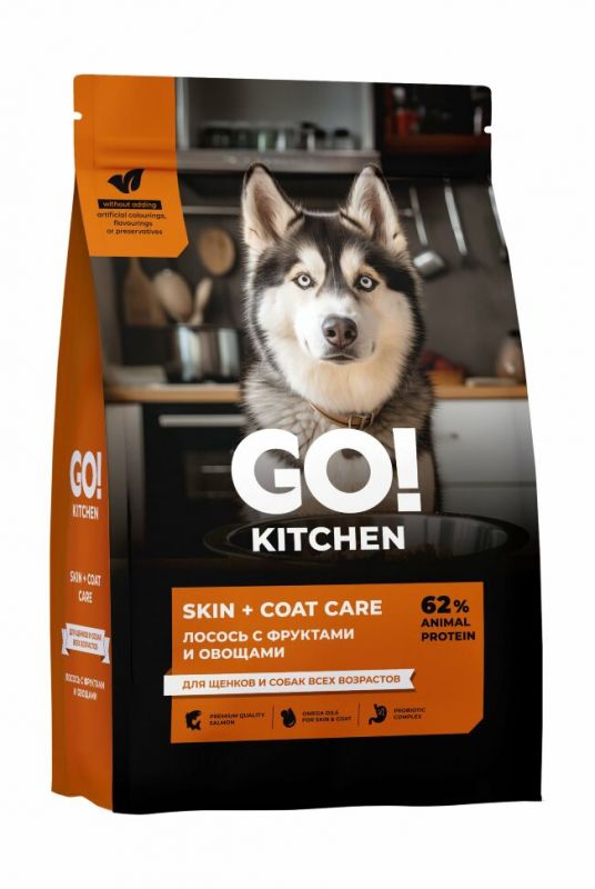 Go! Skin + Coat Сухой корм для собак - для здоровья кожи и шерсти, лосось с овощами
