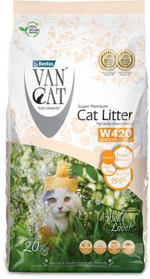 Van Cat Комкующийся наполнитель "100% натуральный", без пыли (гранулы 2,0мм – 4,0мм)
