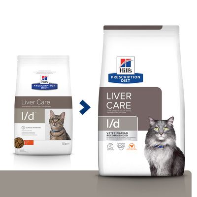 Hill's Prescription Diet l/d Liver Care - Сухой диетический корм для кошек при заболеваниях печени с курицей