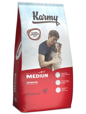 Karmy - Сухой корм для щенков средних пород с индейкой