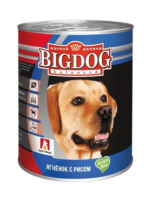 Зоогурман Консервы для собак BIG DOG - Ягненок с рисом